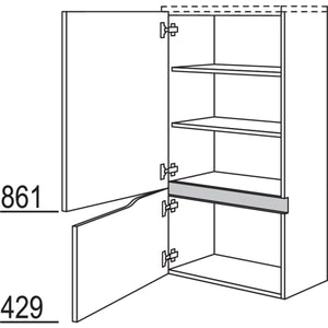 nobilia Abschluss-Midischrank Curve NBM2TAC60-130 67725