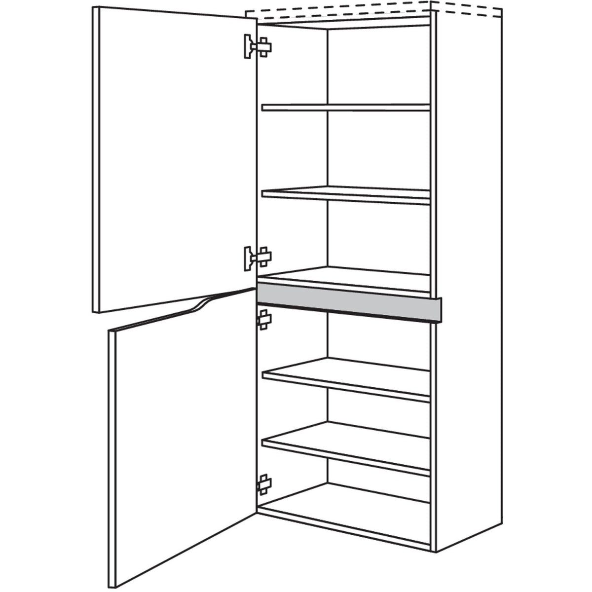 nobilia Abschluss-Midischrank Curve NBMAC60-158 67769