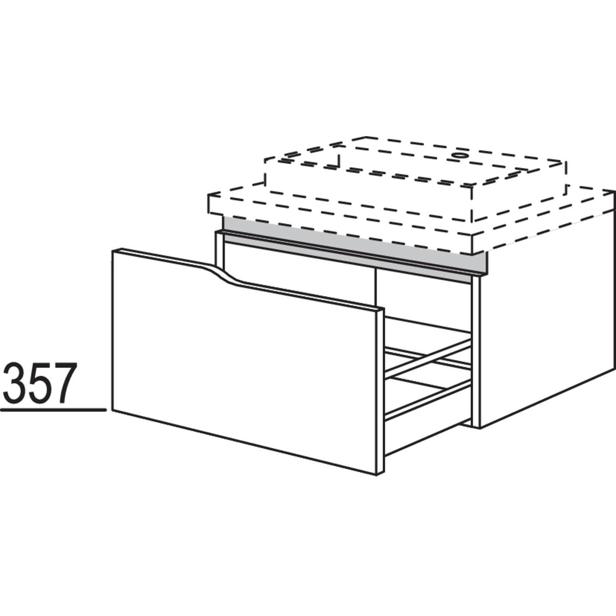 nobilia Abschluss-Waschtischschrank Curve NBWAAC60-36 67329
