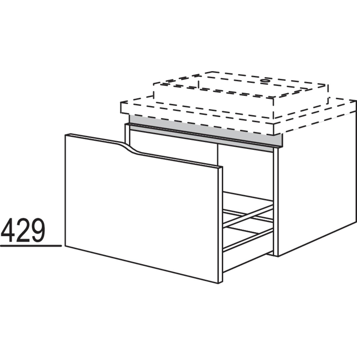 nobilia Abschluss-Waschtischschrank Curve NBWAAC60-43 67429