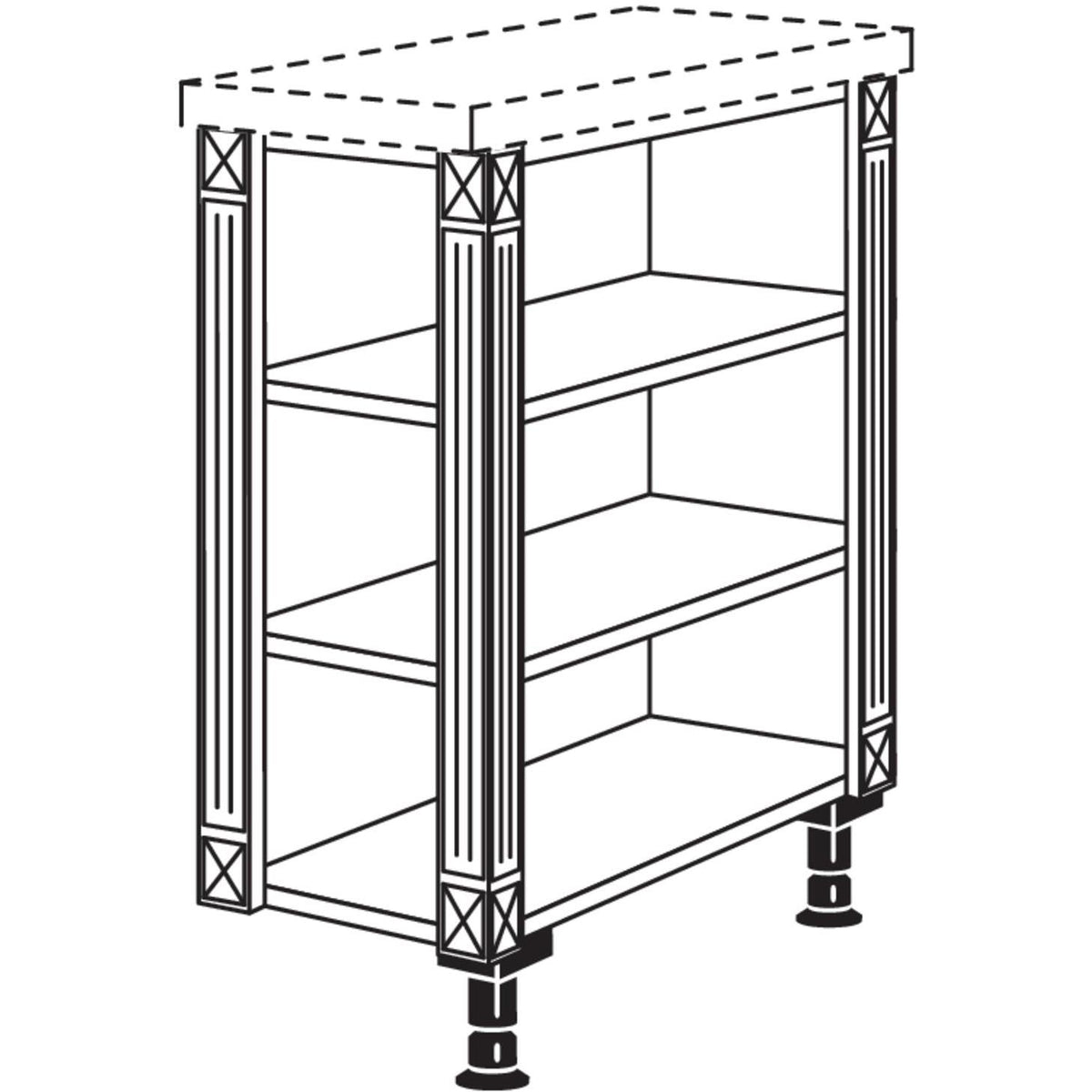 Nobilia Abschlussregal Landhaus URA-PI 135