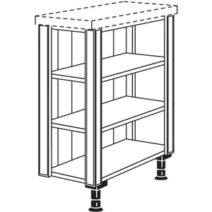 Nobilia Abschlussregal Landhaus fuer Raumplanung URR-PIH61 25764