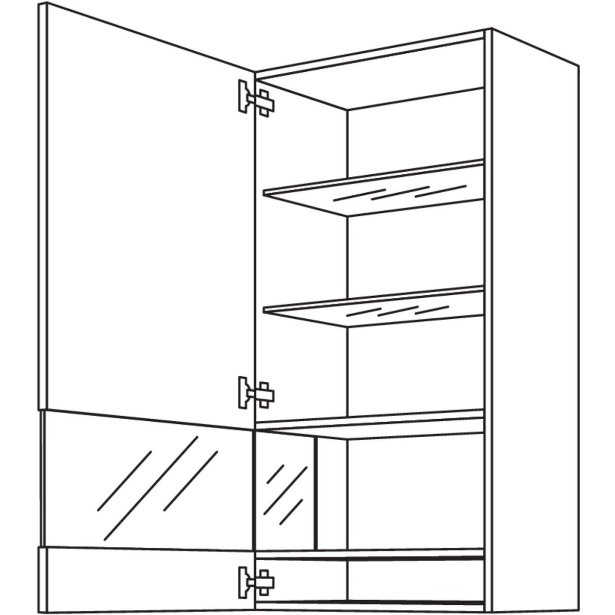 Nobilia Abschlussvitrine Boulevard WVBA50-130 51945