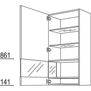 Nobilia Abschlussvitrine Boulevard WVBA45-130 51944