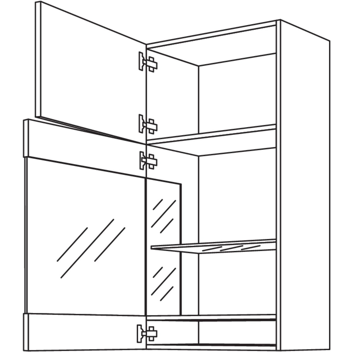 Nobilia Abschlussvitrine WVAG60-130 51963
