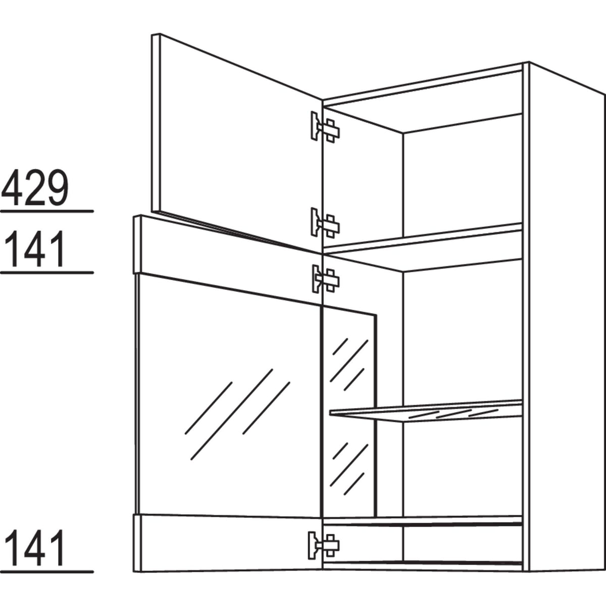 Nobilia Abschlussvitrine WVAG50-130 51962