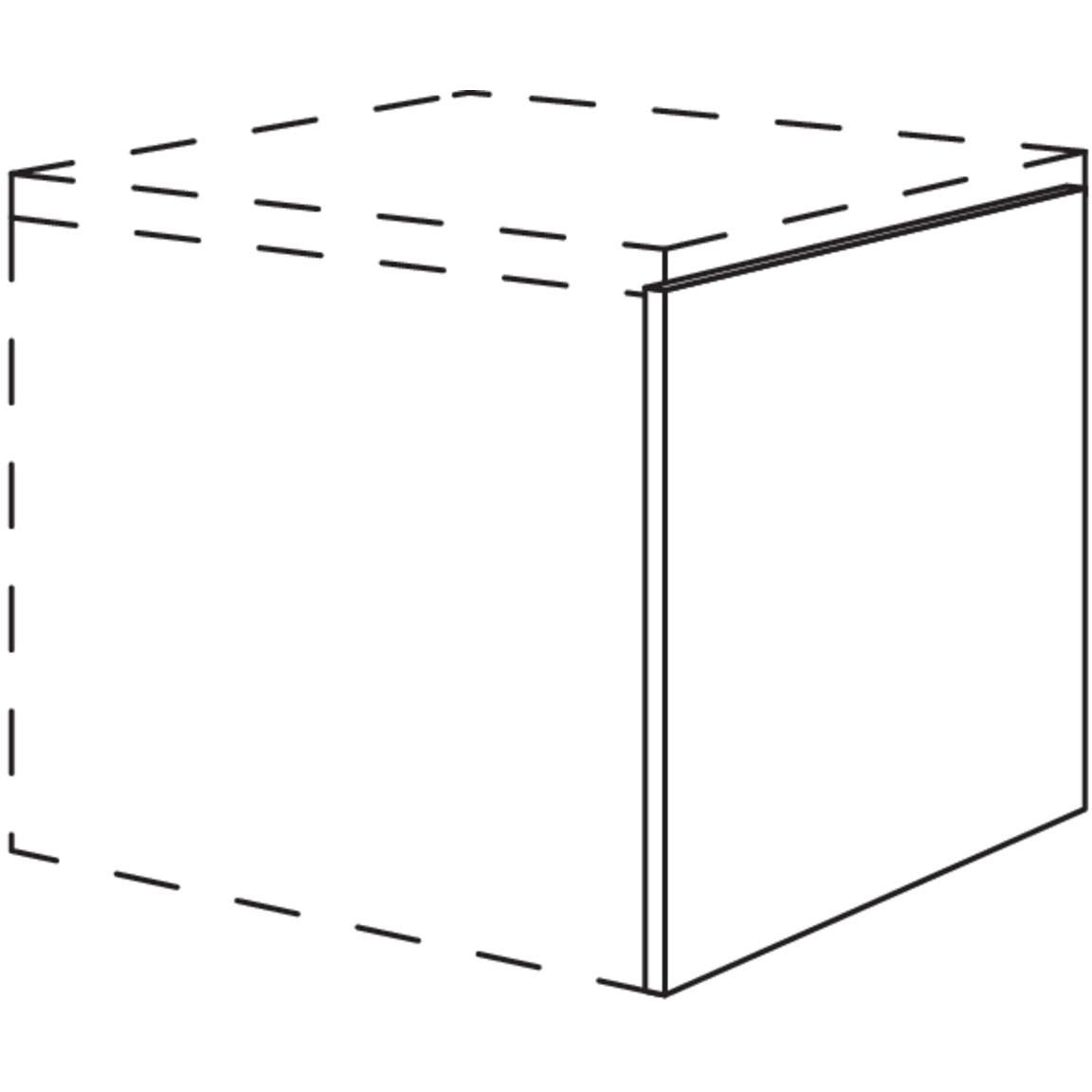 nobilia end panel for bathroom base cabinet at corpus height BUW10-58T