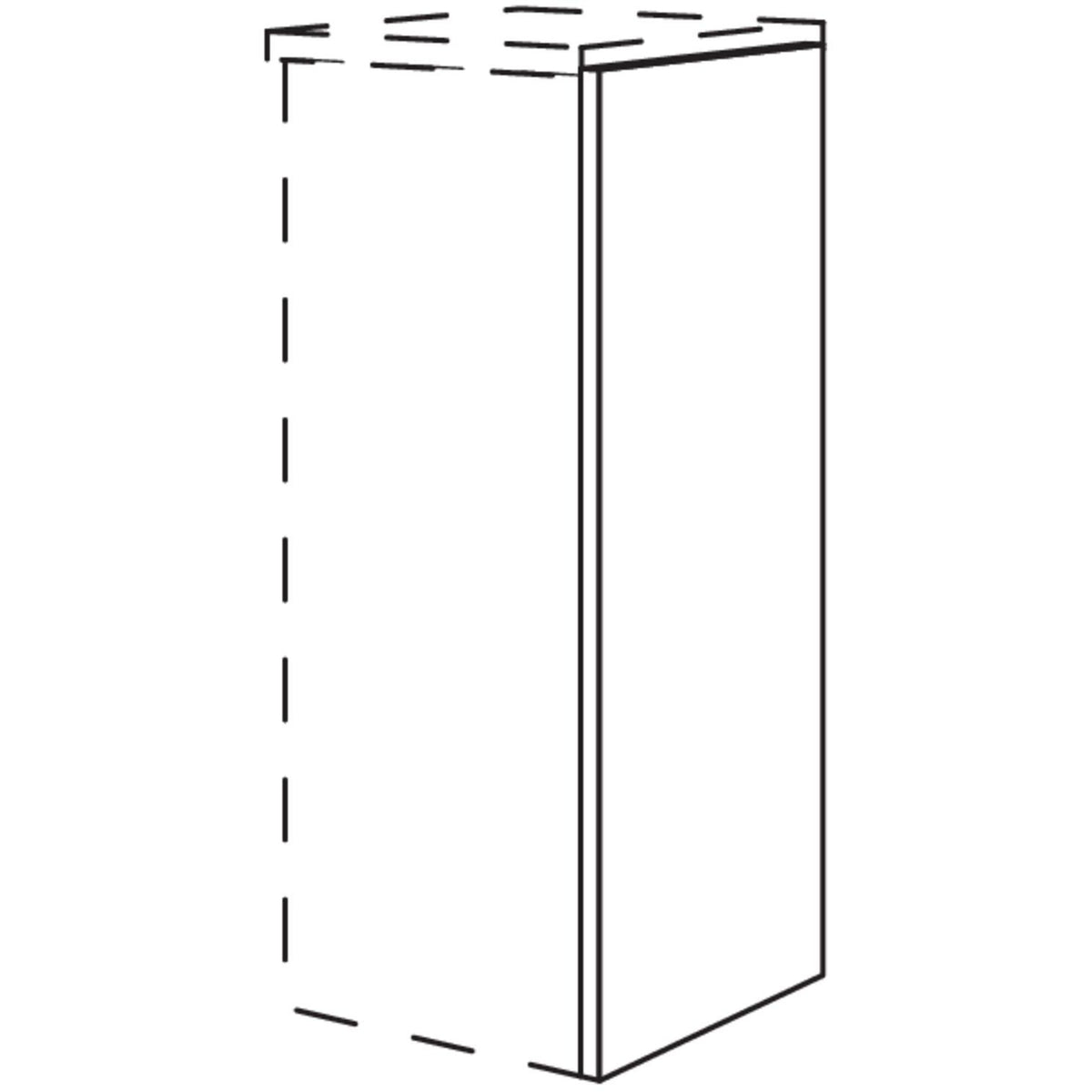 Nobilia Abschlusswange fuer Badezimmer-Sideboard in Korpushoehe BSW10-86 10793