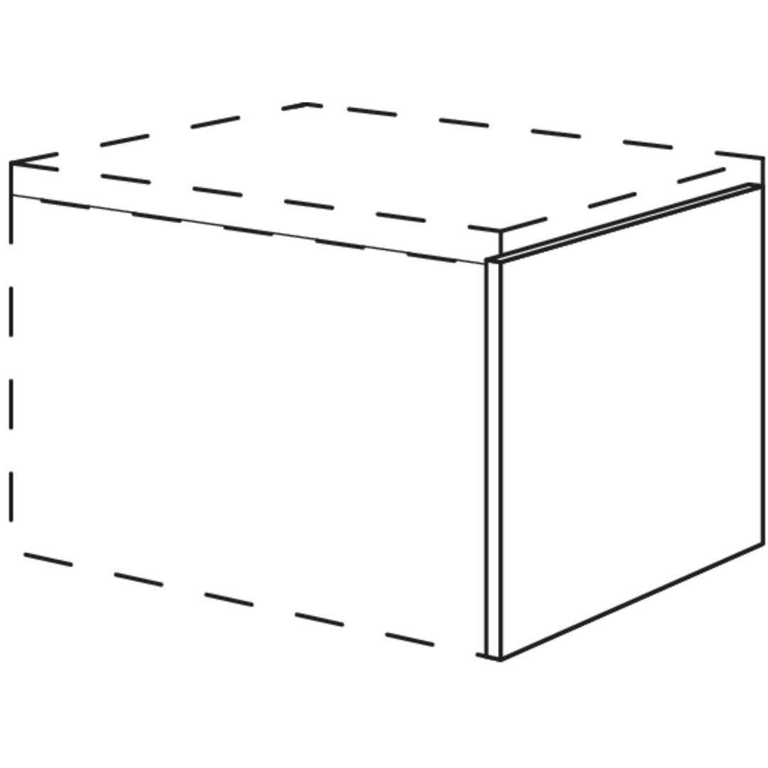 Nobilia Abschlusswange fuer Badezimmer-Unterschrank in Korpushoehe BUW10-43 10787