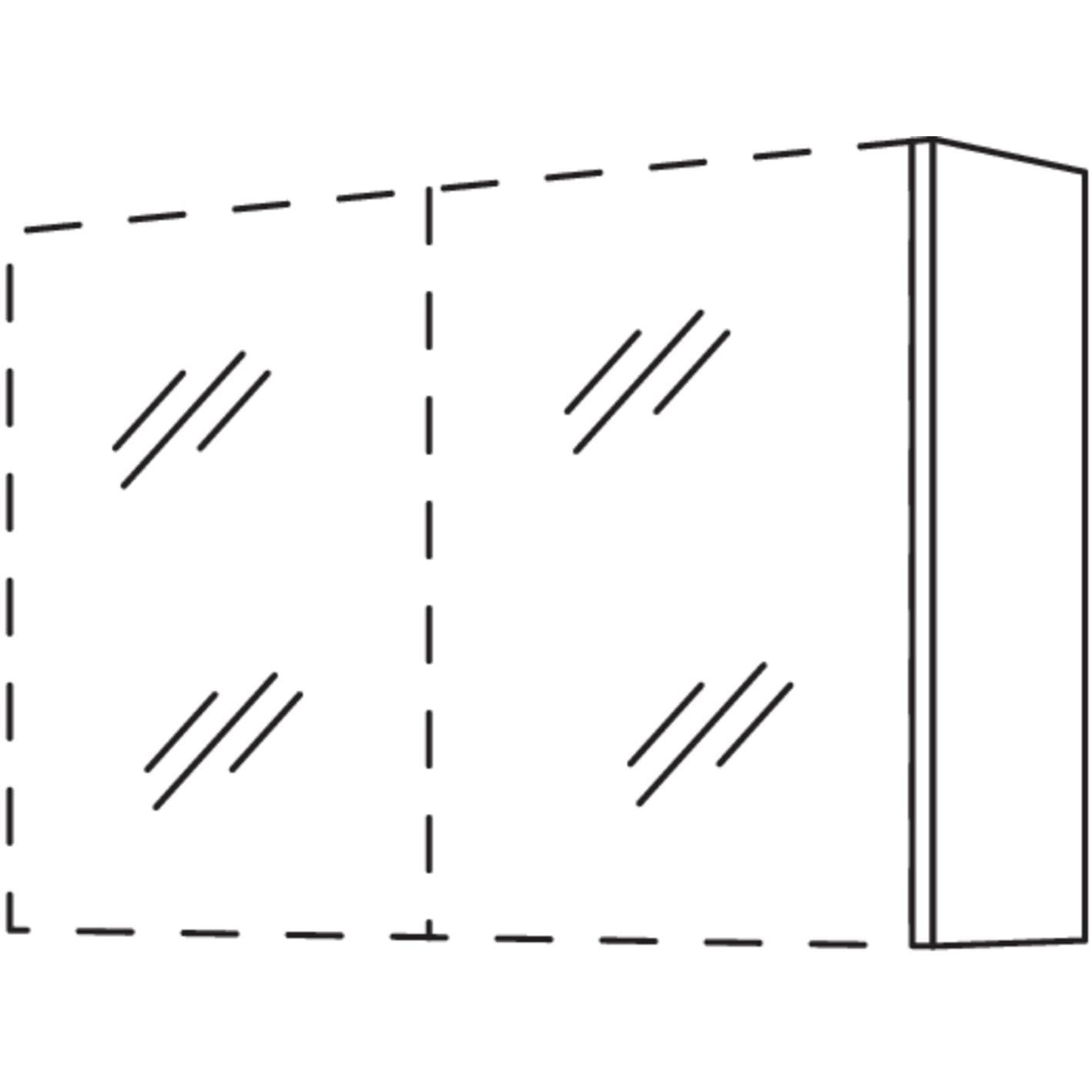 Nobilia Abschlusswange für Spiegelschrank WBSP-- Höhe 1 WWBSP10-1 10770