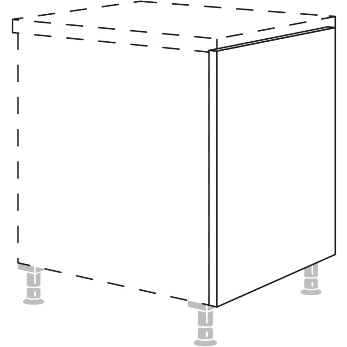 Nobilia Abschlusswange in Korpushoehe UWK10 10974