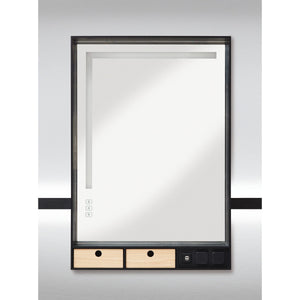 Nobilia Aluminium-Regal Sign Emotion mit Spiegel und LED-Beleuchtung SERSP60-86 49446