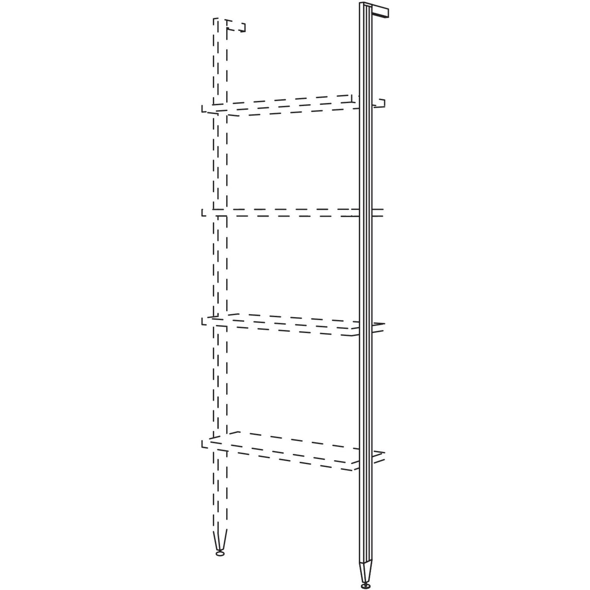 Nobilia Aluminiumstollen in Hochschrankhoehe 1 HRS15-1 31922