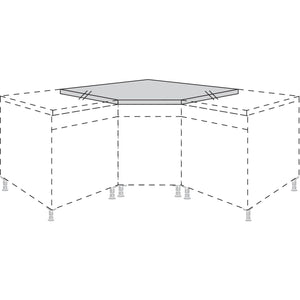 Nobilia Arbeitsplatte 135--Ecke- für Diagonal-Unterschränke APNE80 7418