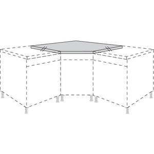 Nobilia Arbeitsplatte 135--Ecke- fuer Diagonal-Unterschraenke APNE80 7418
