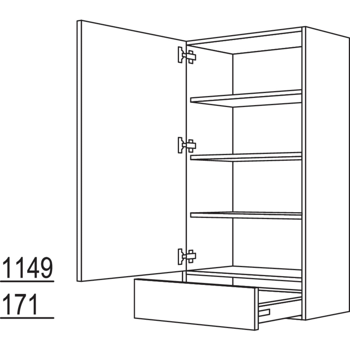 Nobilia Aufsatzschrank AS60-2 41860