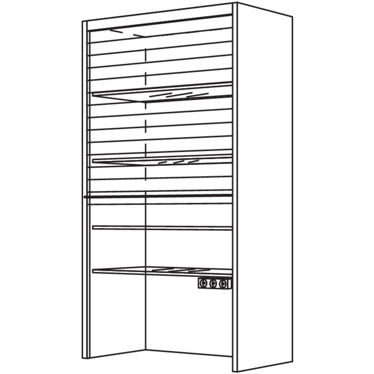 Nobilia Aufsatzschrank Glas-Jalousie AJGT50-2 43258