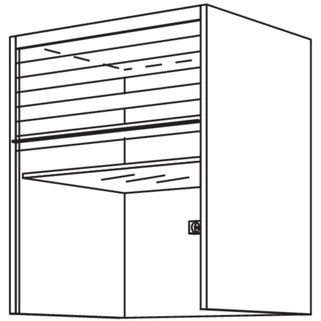 Nobilia Aufsatzschrank Glas-Jalousie AJGT60-75 44314