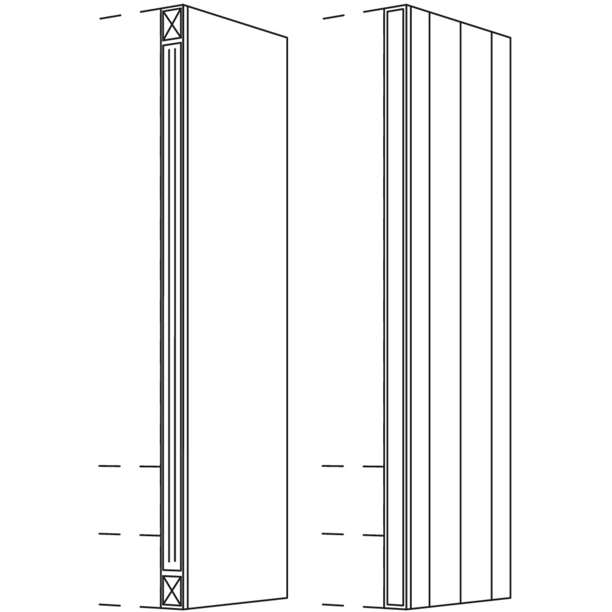 Nobilia Aufsatzschrank-Pilaster fuer Aufsatzschraenke- Hoehe 1 API-1 44747