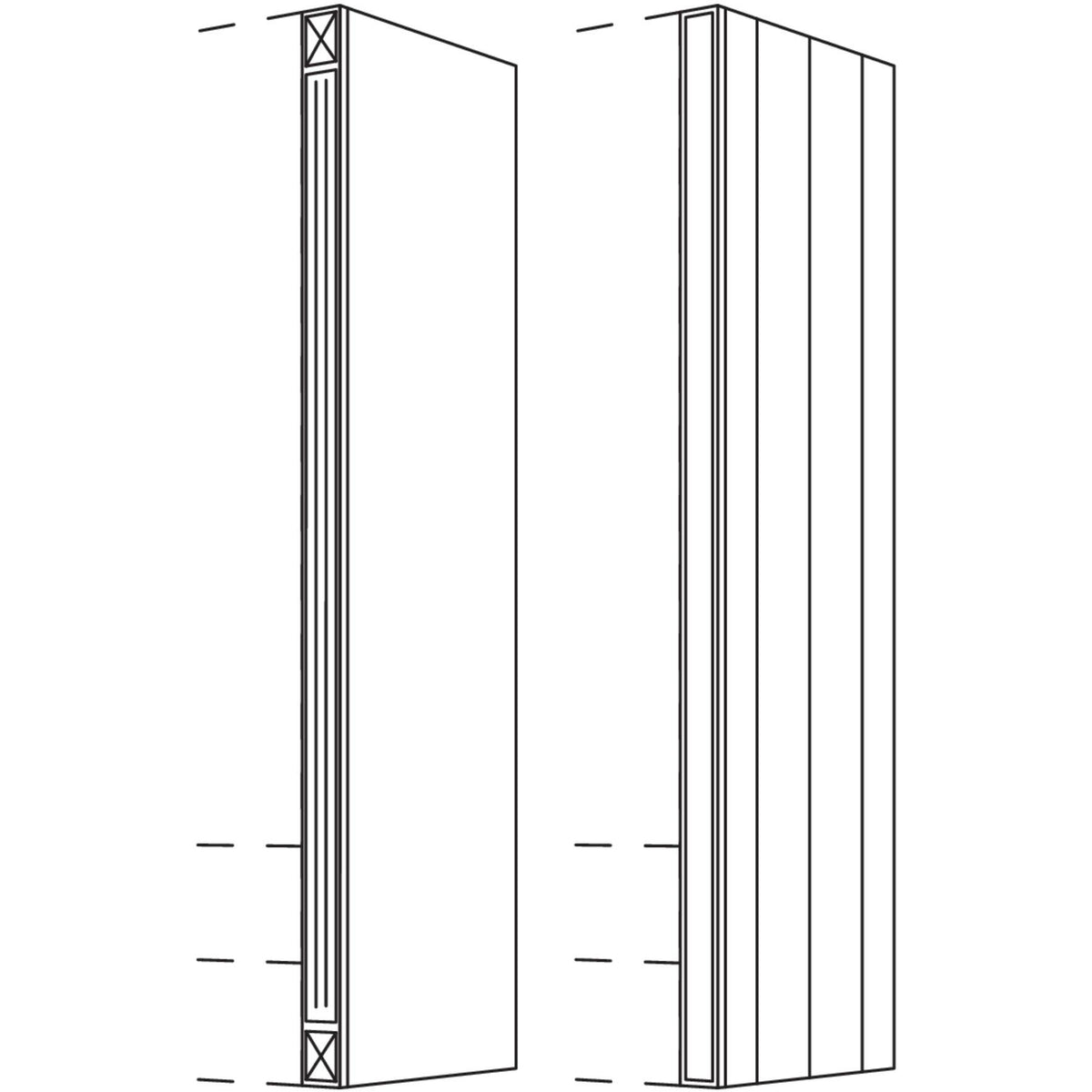 Nobilia Aufsatzschrank-Pilaster für Aufsatzschränke- Höhe 2 API-2 45738