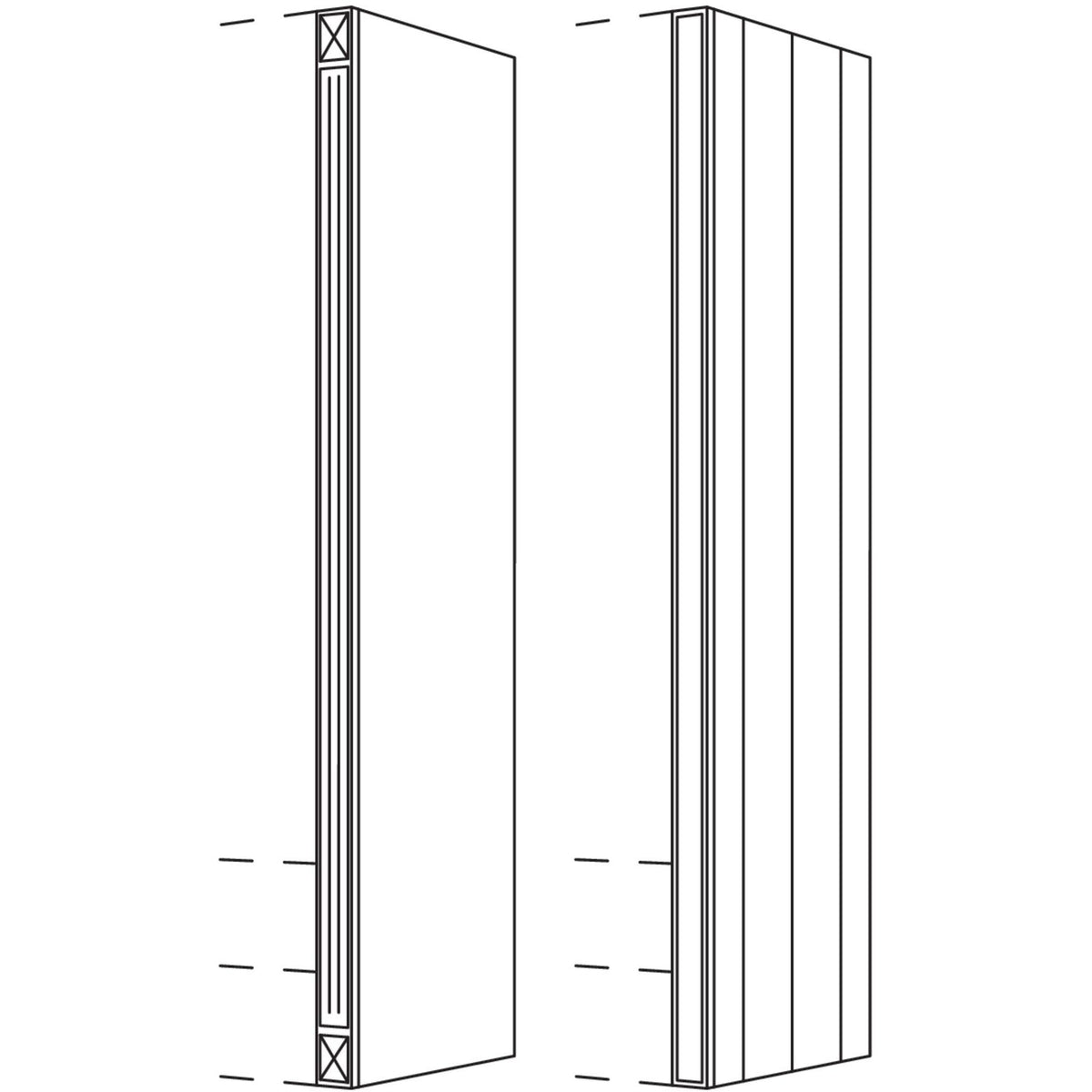 Nobilia Aufsatzschrank-Pilaster fuer Aufsatzschraenke- Hoehe 3 API-3 44759