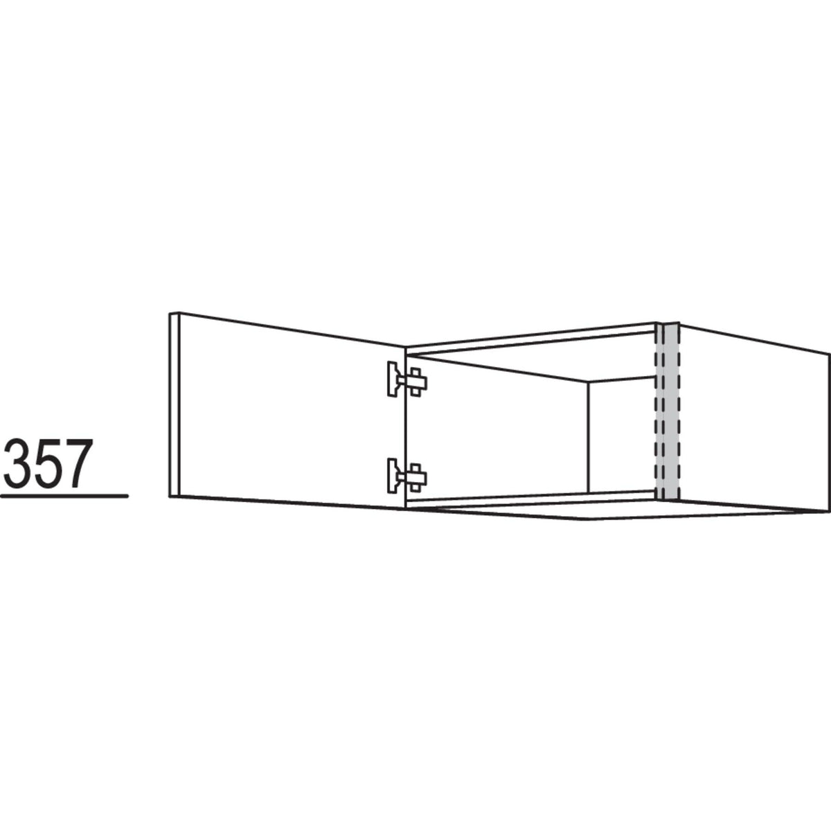 Nobilia Aufsatzschrank-amp-nbsp- zur Montage auf Hochschraenken NAHS50-36 62245