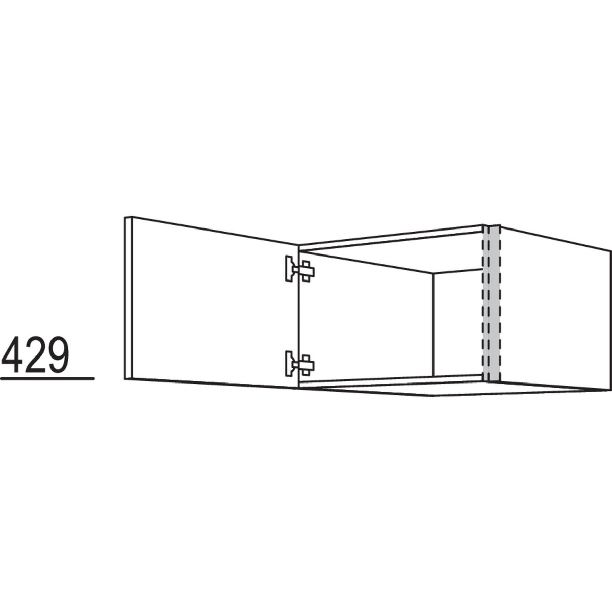 Nobilia Aufsatzschrank-amp-nbsp- zur Montage auf Hochschraenken NAHS50-43 63245