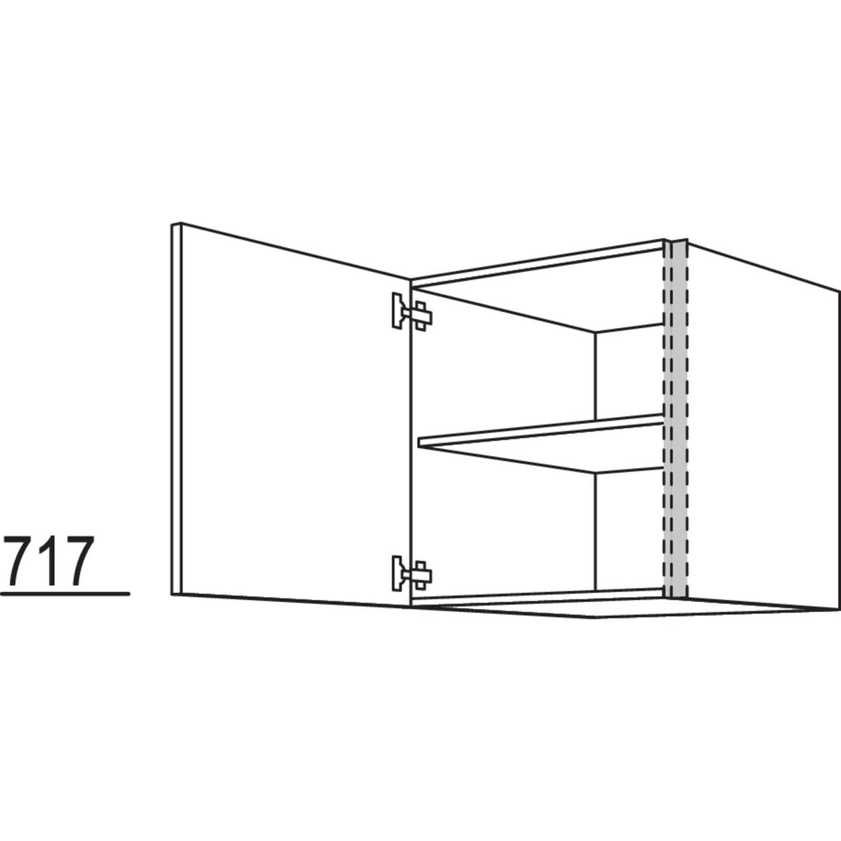 Nobilia Aufsatzschrank-amp-nbsp- zur Montage auf Hochschraenken NAHS40-72 67244