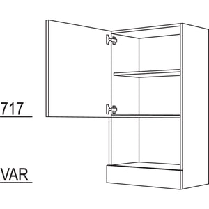 Nobilia Aufsatzschrank fuer Mikrowellengeraete AM50-1 30170