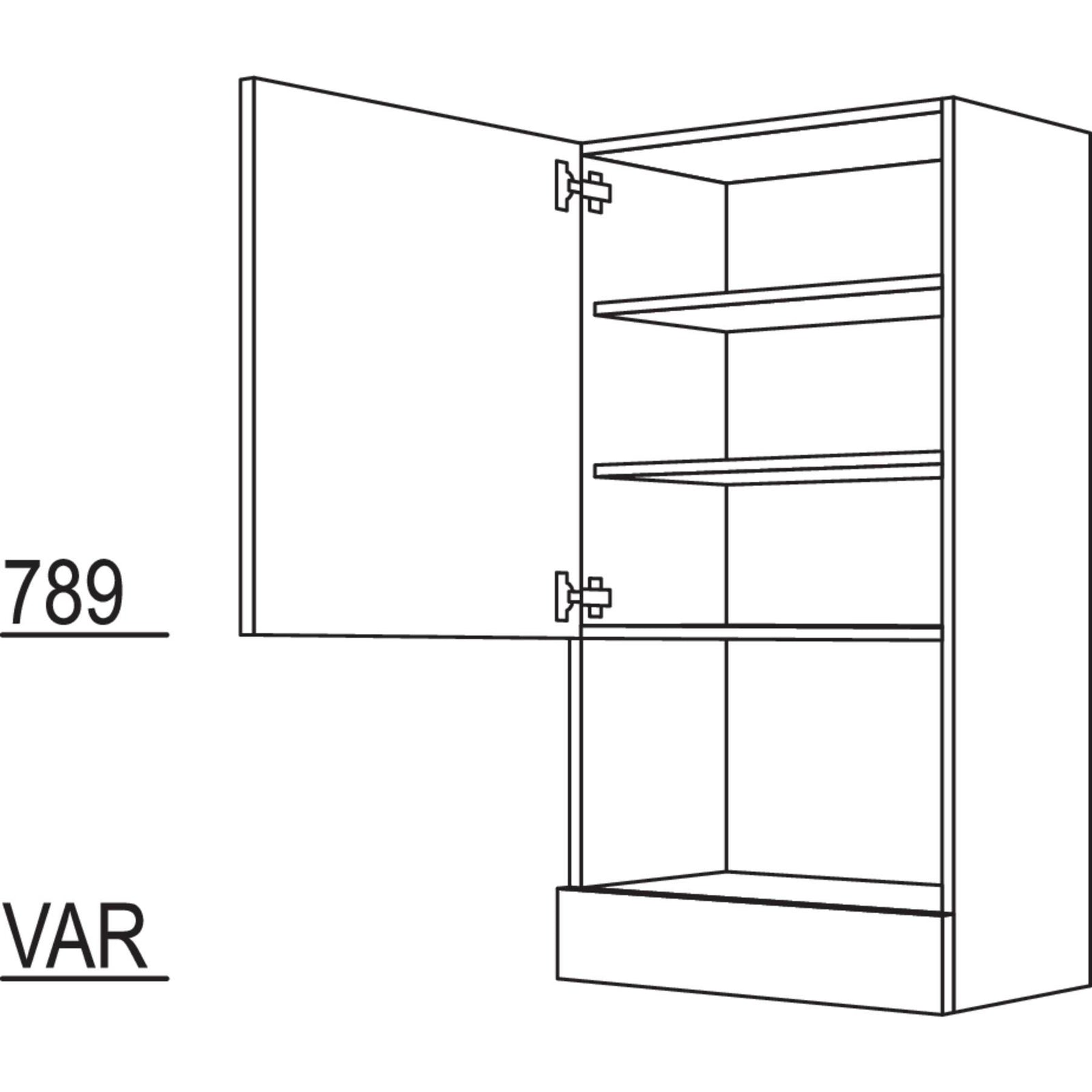 Nobilia Aufsatzschrank fuer Mikrowellengeraete AM50-2 41170