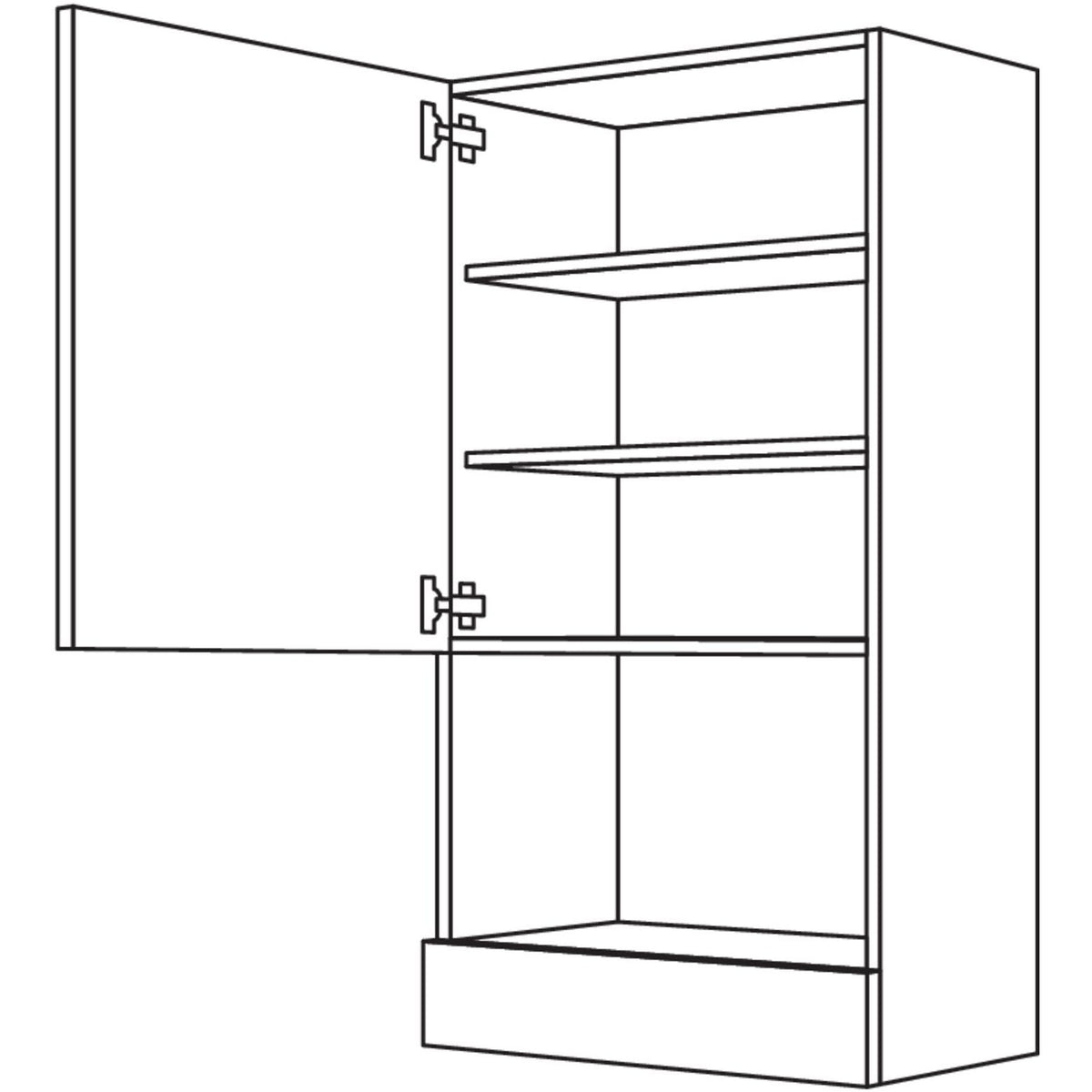 Nobilia Aufsatzschrank fuer Mikrowellengeraete AM60-2 41171