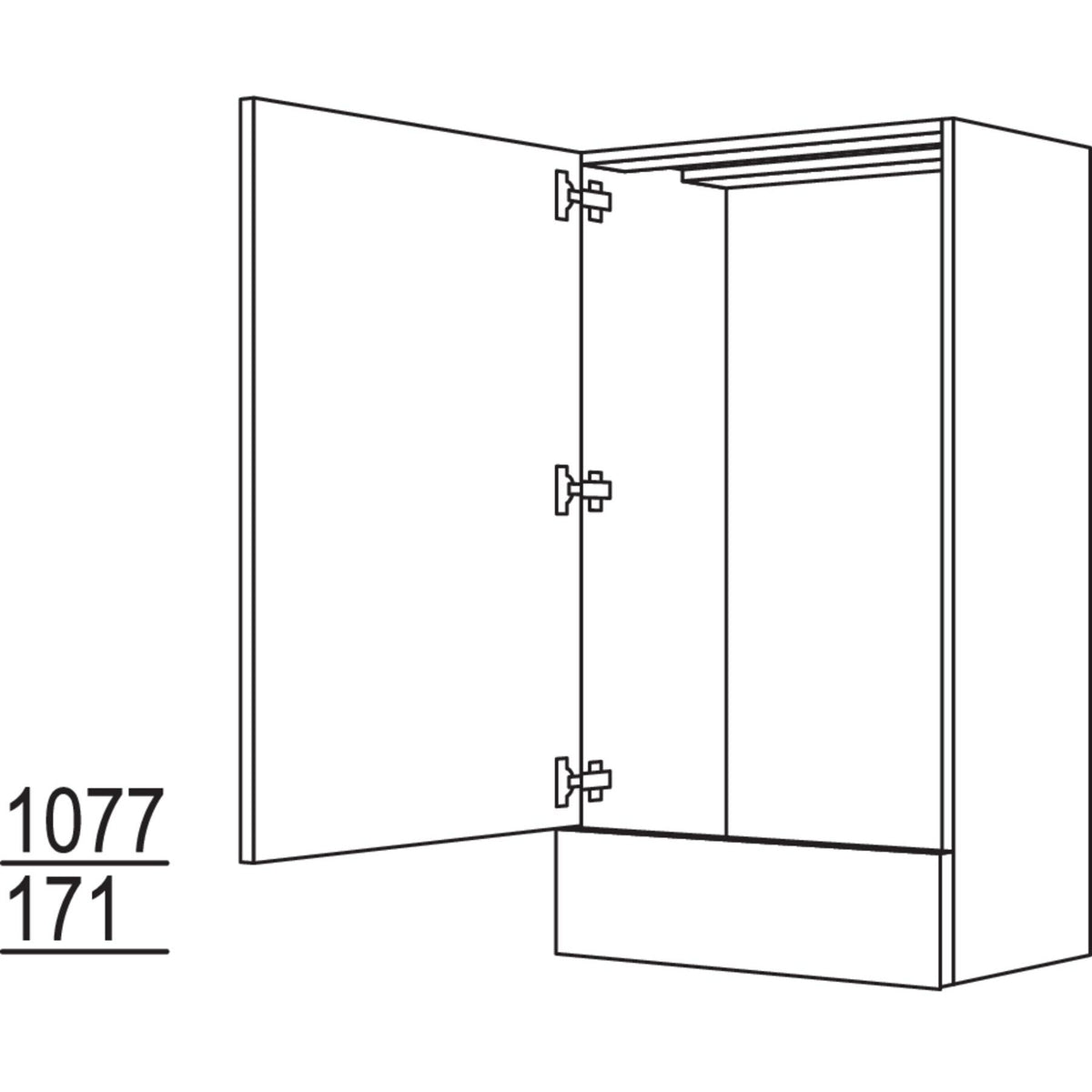 Nobilia Aufsatzschrank fuer Wasserboiler AWB60-1 32467