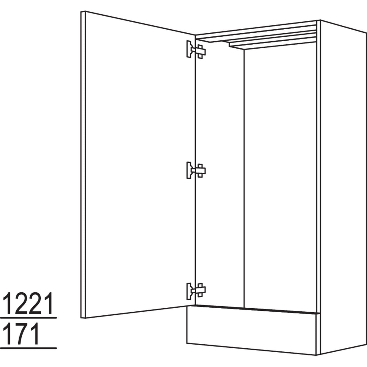 Nobilia Aufsatzschrank für Wasserboiler AWBT60-3 55468