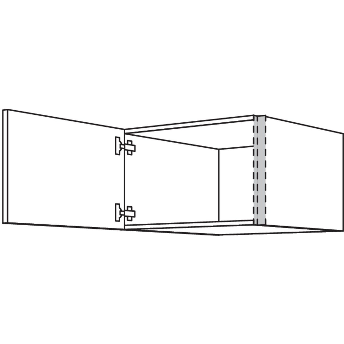 Nobilia Aufsatzschrank zur Montage auf Hochschraenken NAHS60-43 63246