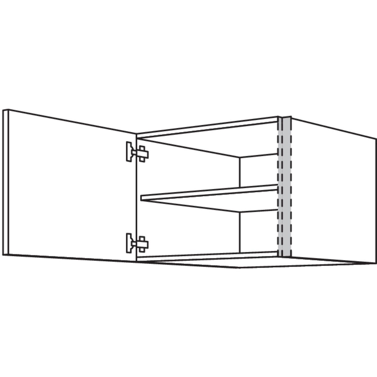 Nobilia Aufsatzschrank zur Montage auf Hochschraenken NAHS50-50 64245