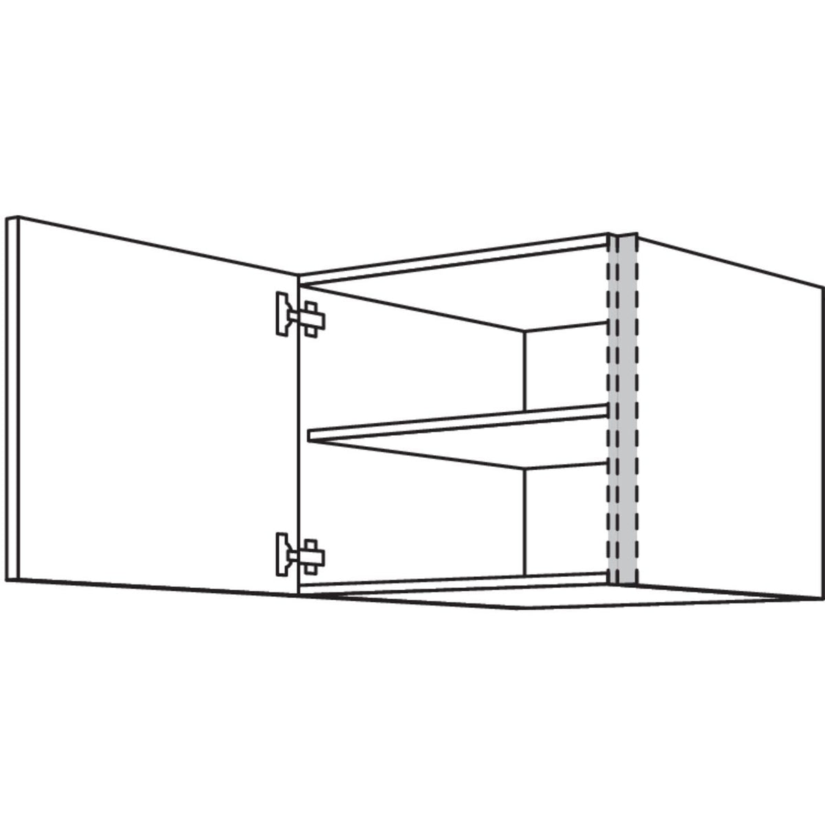 Nobilia Aufsatzschrank zur Montage auf Hochschraenken NAHS30-58 65243