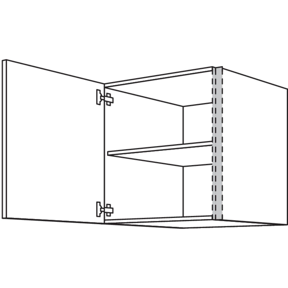 Nobilia Aufsatzschrank zur Montage auf Hochschraenken NAHS30-72 67243