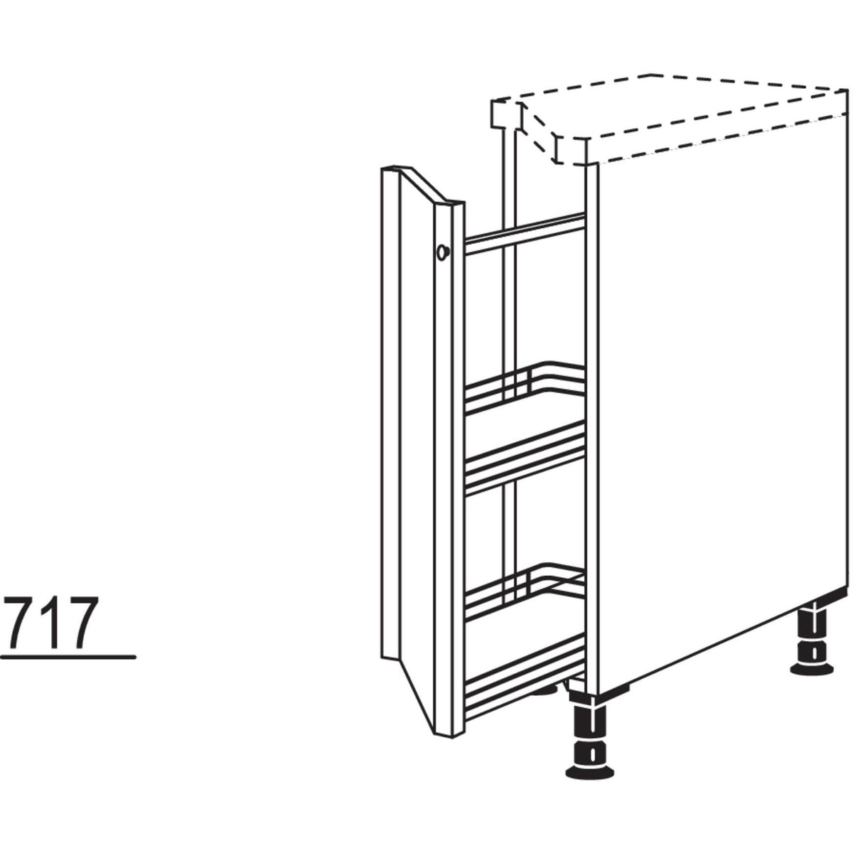 Nobilia Auszugschrank- diagonal UZAD30 21753