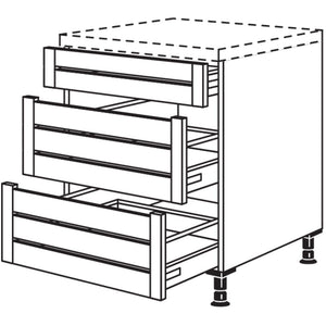 Nobilia Auszugschrank Landhaus mit Eiche Massivholzblenden ULM50 21705