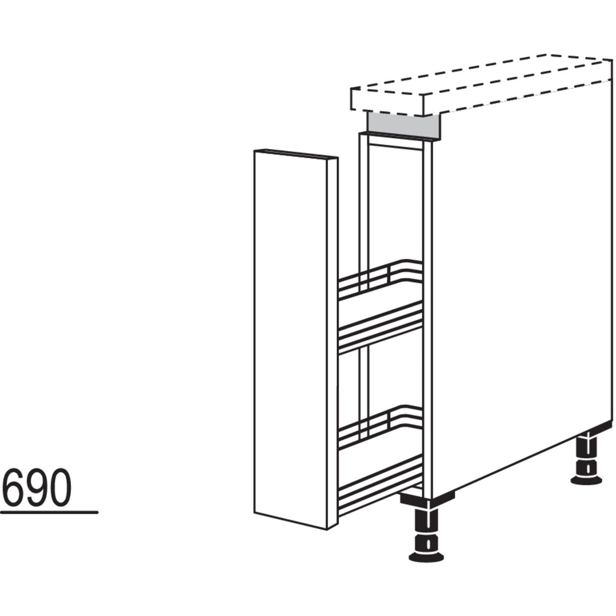 Nobilia Auszugschrank NUA15 51270