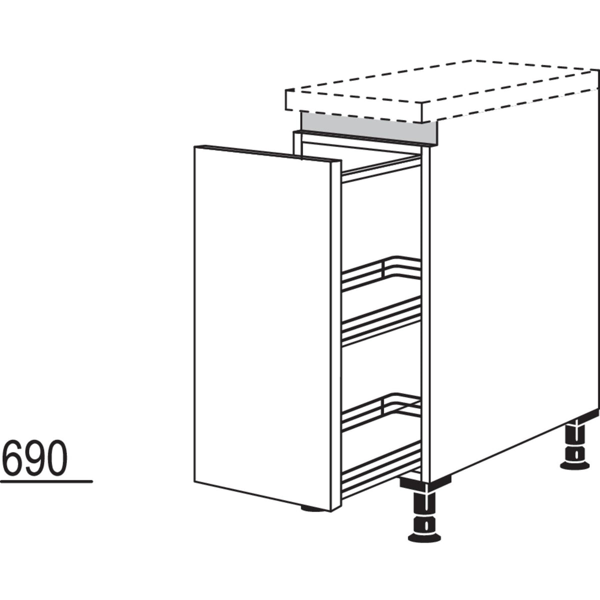 Nobilia Auszugschrank NUAM30 51139
