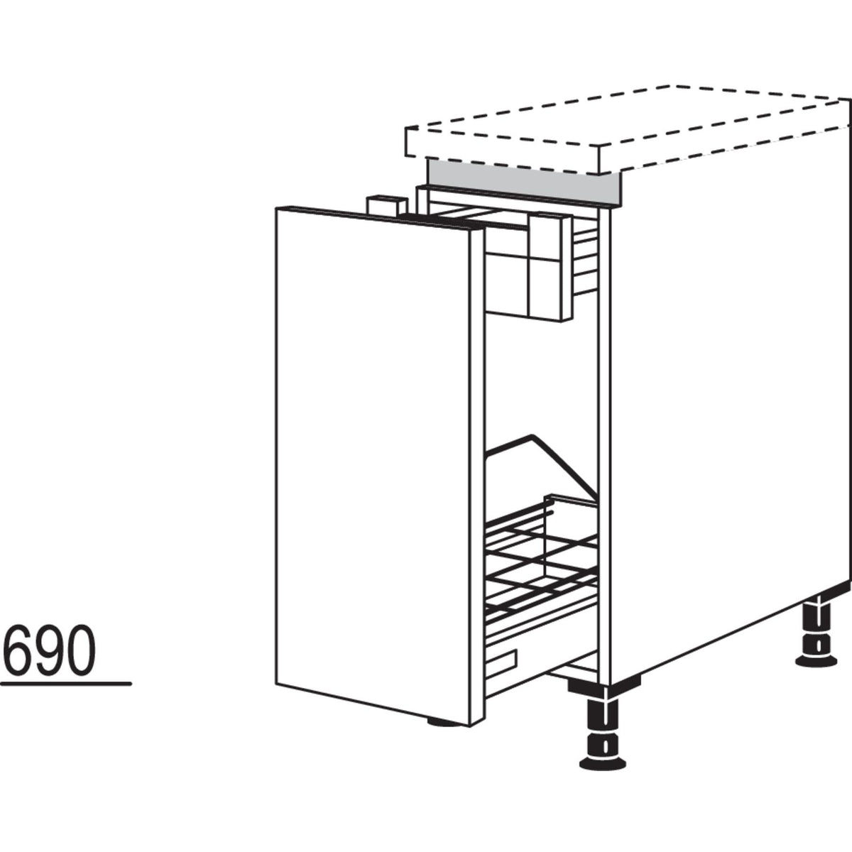 Nobilia Auszugschrank NUIAF30 51023