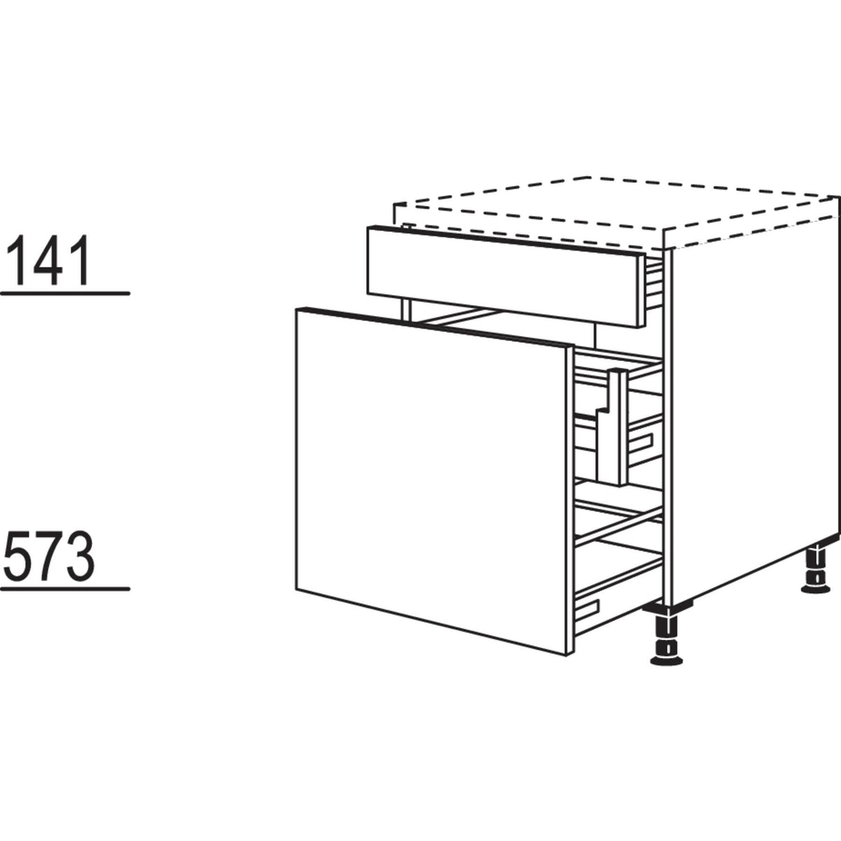 Nobilia Auszugschrank UAI60 22061