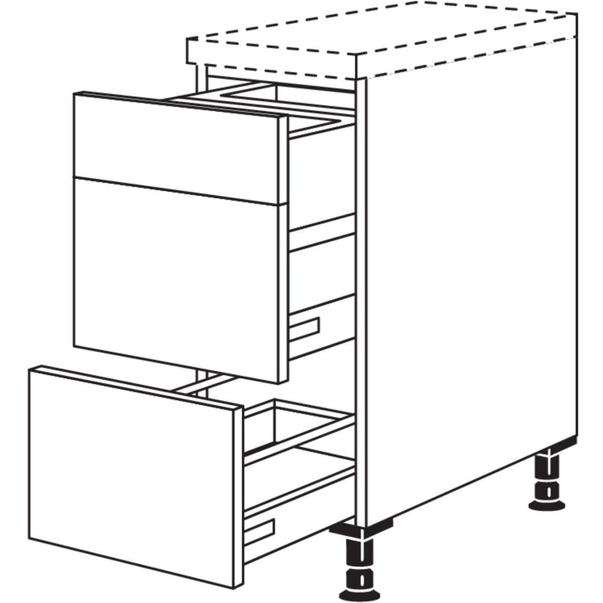 Nobilia Auszugschrank fuer Muelltrennung UASA30 21039