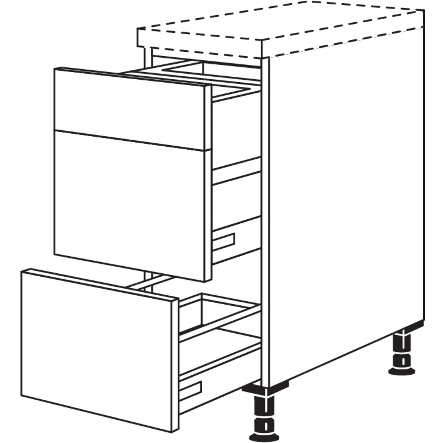 nobilia armoire coulissante pour tri des déchets UASA30 30 cm