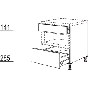 Nobilia Auszugschrank fuer Regaleinsatz Case USAC120 22121