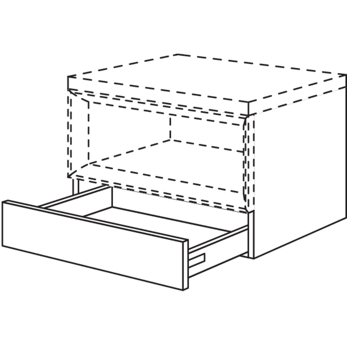 Nobilia Badezimmer- Schubkastenschrank fuer Regaleinsatz Case BUSC100-43 2573