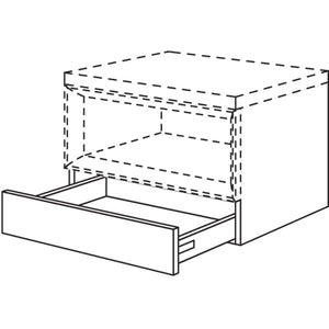 Nobilia Badezimmer- Schubkastenschrank fuer Regaleinsatz Case BUSC100-43 2573