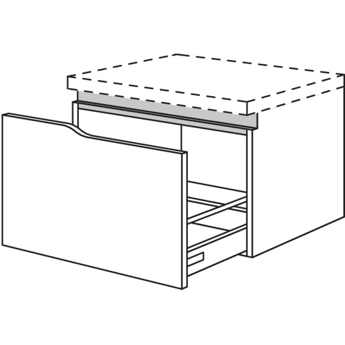 Nobilia Badezimmer-Abschluss- Auszugschrank Curve NBUAAC90-43 67465