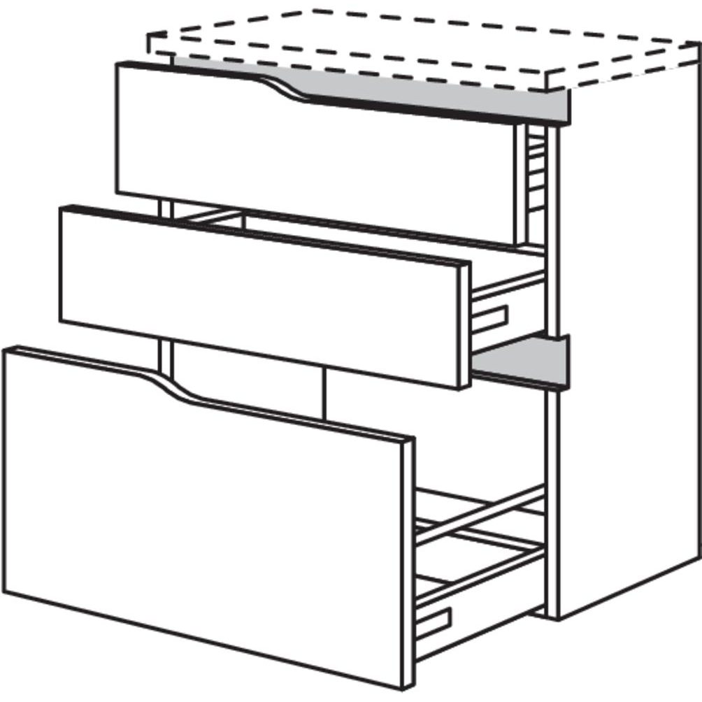 Nobilia Badezimmer-Abschluss- Sideboard Curve NBS2SAAC45-72 67466